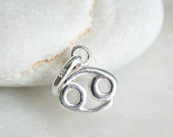 Pendentif Argent Massif Signe Cancer Trèfle ♋ - Occasion, Poinçon Trèfle B