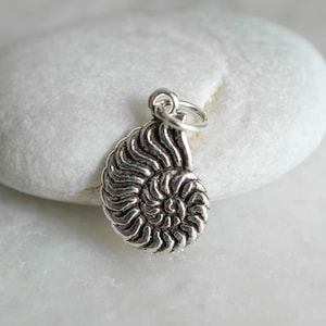 925 Sterling Silver Shell Pendant | Oxidized Sterling Silver | Seashell Necklace Pendant | Pendant ONLY