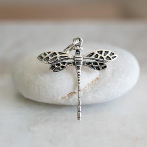 Colgante de libélula de plata esterlina / Colgantes de joyería inspirados en la naturaleza / Colgante de plata esterlina 925 / SOLO colgante