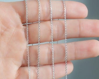 Delicate Sterling Silver Chain, 925 Italian Silver Necklace Chain, 1/32 Inch Thin Chain for Pendants | Chain ONLY