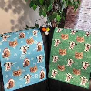 Custom Pet Golf Towel, Funny Dog Face Photo on Golf Towel, Personalized Photo Golf Towel Gift for Golfer, Funny Golf fathers day gifts