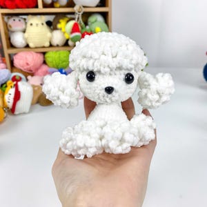 Handmade Tiny Poodle Dog Crochet, Custom Amigurumi Poodle, Cute Crochet Tiny Poodle, Personalized Tiny Poodle Plush, Mini Poodle Toy