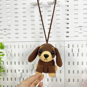Dackel Handmade, häkeln Dackel, Amigurumi Dackel, kundenspezifischer Dackel Schlüsselbund, personalisierte Dackel Plüsch, niedliches Dackel Spielzeug