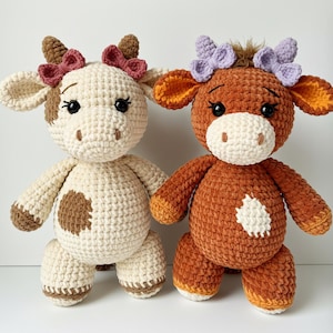 Cow Plush Handmade  Gift, Custom Crochet Stuffed Animal, Cute Amigurumi Cow Toy For Kids, Soft Farm Animal For Cow Lovers