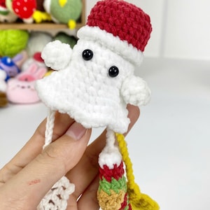 Ghost Keychain Handmade, Cute Crochet Ghost Keychain, Halloween Ghost Keychain, Amigurumi Ghost Keychain, Handmade Ghost