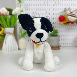 Cute Jack Russell Terrier Dog Crochet Handmade , Custom Amigurumi Jack Russell, Cute Crochet Jack Russell Puppy, Personalized Jack Russell