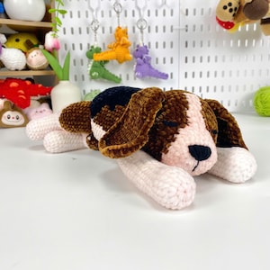 Cute Sleep Beagle Dog Handmade, Crochet Beagle Dog, Amigurumi Beagle Toy, Cute Beagle, Custom Beagle Dog, Personalized Beagle