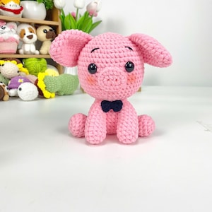 Pink Pig Crochet Handmade, Cute Pink Pig, Amigurumi Pink Pig, Custom Crochet Pig, Personalized Pink Pig Plush, Pig Toy Handmade