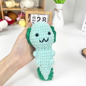 Handmade Axolotl Crochet Plush Stuffed Animal Toy Cute Finished Axolotl Amigurumi Soft Gift For Kids And Collectors