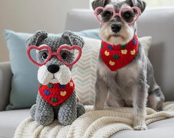 Perro de ganchillo personalizado a partir de una foto, cachorro amigurumi personalizado, perro de peluche personalizado, juguete de ganchillo para mascotas, regalo para amantes de los perros.