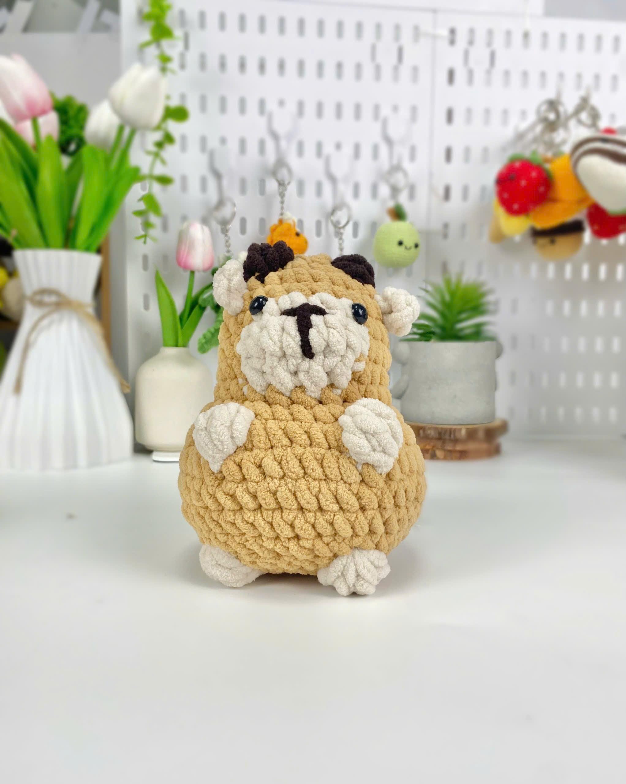 Goat Crochet Handmade, Cute Goat Plush, Amigurumi Goat Toy, Custom Goat Plush, Personalized Goat, Goat Animal Keychain, Goat Stuffed Toy