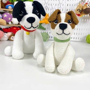 Handmade Jack Russell Terrier Dog Crochet Bundle, Custom Amigurumi Jack Russell, Cute Crochet Jack Russell Puppy, Personalized Jack Russell