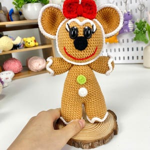 Minnie Mouse Handmade, Cute Minnie Mouse Amigurumi, Crochet Minnie Mouse Toy, Christmas Minnie Mouse, Handmade Mouse Doll