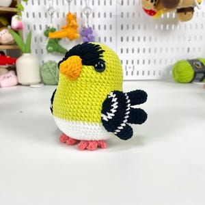 Goldfinch Pattern Handmade, Bird Crochet Pattern, Goldfinch Amigurumi, Crochet Goldfinch, Animal Crochet Patterns, Cute Goldfinch Pattern