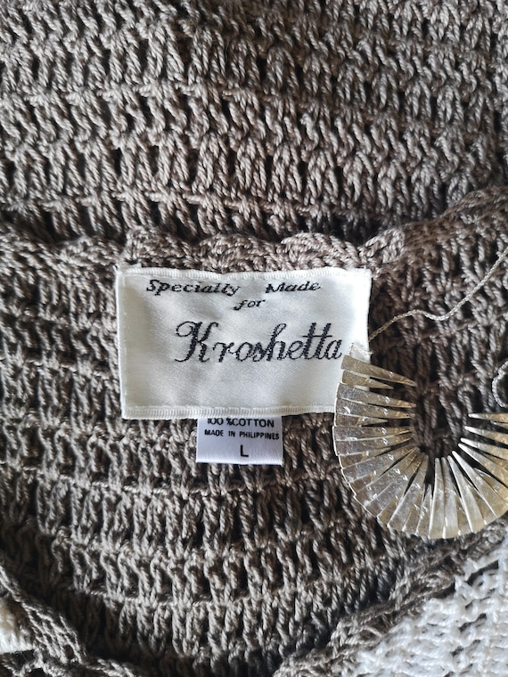 70s Crocheted Patchwork Vest - image 6