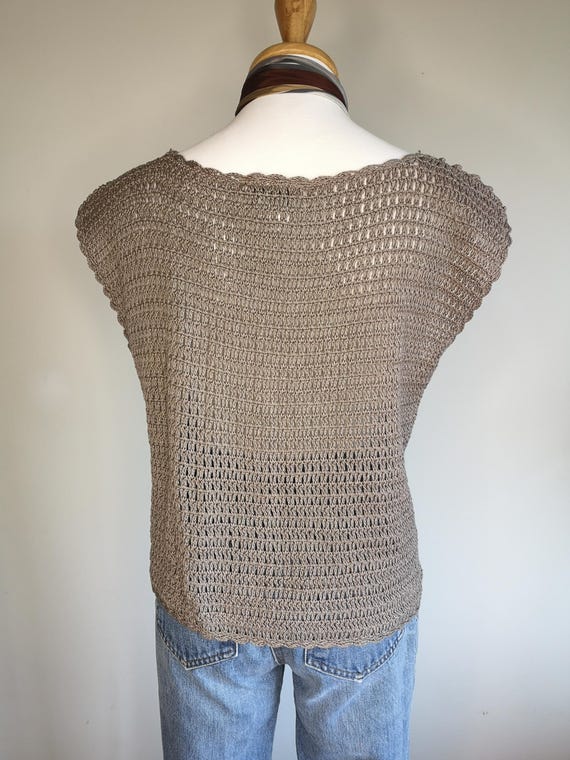 70s Crocheted Patchwork Vest - image 5