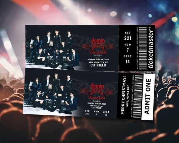 Editable Stray Kids Dominate Concert Ticket, Dominate World Tour