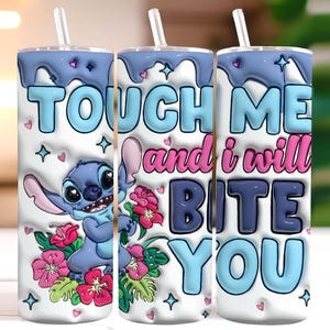 3D Cartoon Tumbler Wrap, 20 Unzen Slim Tumbler Design, Cartoon Tumbler Design Png, niedlicher Cartoon Tumbler Png
