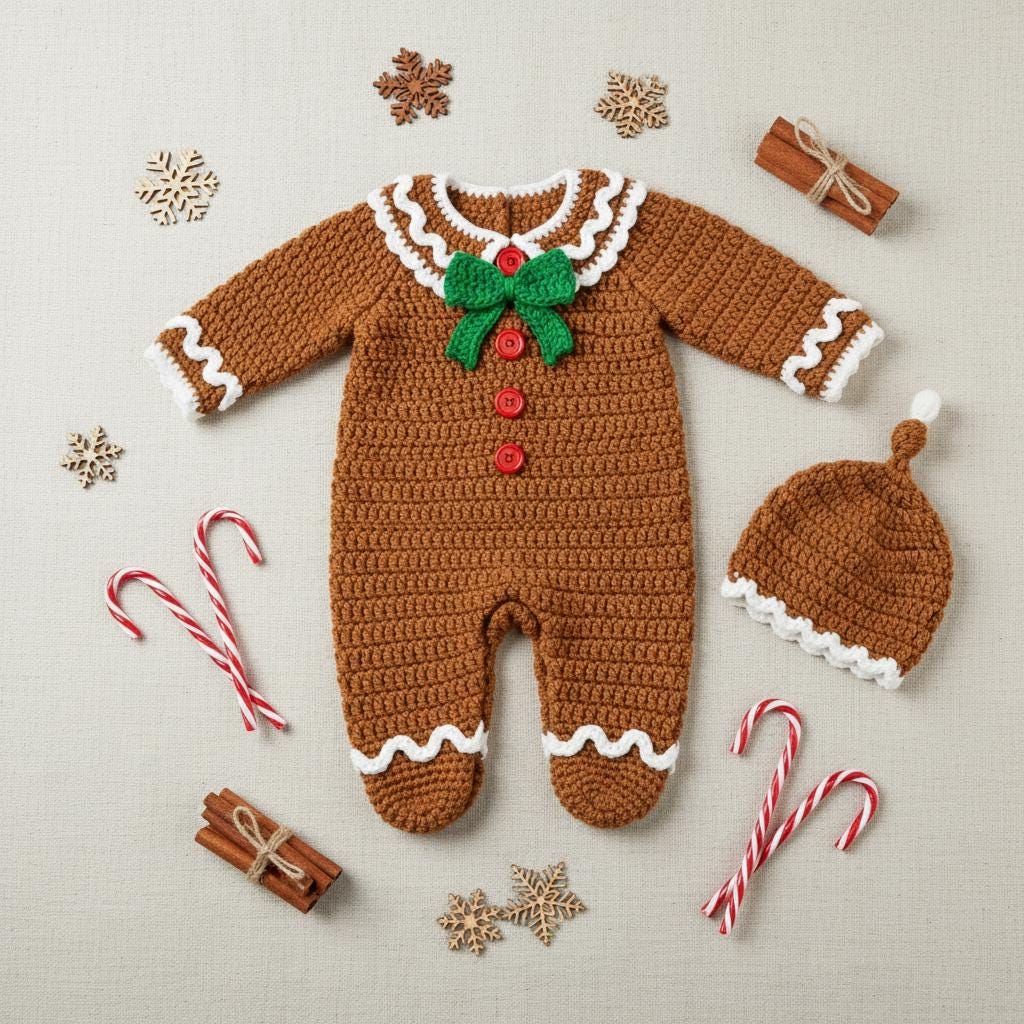 thumbnail image 2 of Embroidered Gingerbread Sweatshirt Baby 2 of 11