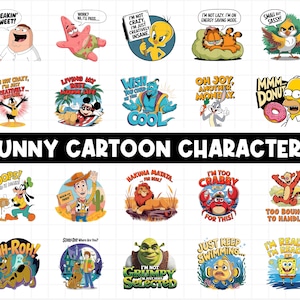 Paquete de personajes de dibujos animados divertidos PNG, citas divertidas de dibujos animados PNG, diseños de humor de dibujos animados, personajes de dibujos animados divertidos PNG, reír a carcajadas PNG