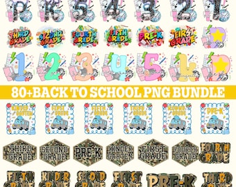 Retro coquette back to school Png, bundle,Retro Wavy Back to School Png, bundle,Prek,1st, 2nd,3rd Grade Png, Retro Team Grade Png