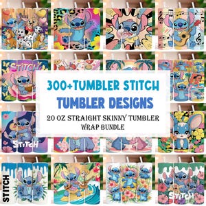Plus de 300 motifs d'emballages pour gobelets 2D-3D, dessins animés pour sublimation, 20 oz d'emballages pour gobelets en dessin animé PNG, sublimation de dessins animés