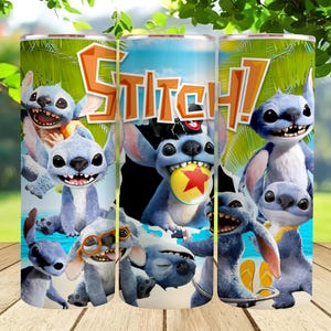 Blue Monster Character 20 OZ Tumbler Wrap Design, Skinny Straight Wrap, Cartoon 20 OZ Tumbler Wrap, Blue Monster Tumbler Png