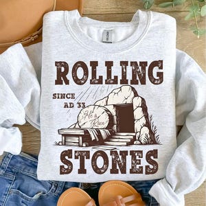 Christian Easter Rolling Stones PNG , Retro Easter Christian Jesus Png, Jesus Christian Png, He is Risen Png
