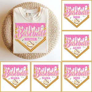 Baseball Mama Drip PNG Bundle, Baseball Ice Cream Drip PNG Pack, Game Day Baseball PNG Set, Baseball Mom Dripping Png