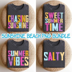 Sunshine Png Beach Life Bundle Png, Summer Png, Neon Trendy Summer, Distressed Beach Png, Lake Pool River Png