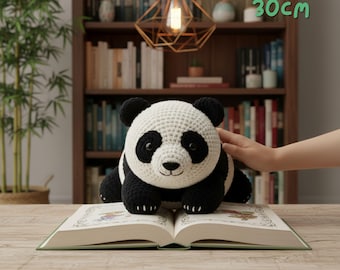 Panda Crochet Amigurumi Doll – Handmade Panda Plush Toy, Cute Panda Stuffed Animal, Gift for Panda Lovers