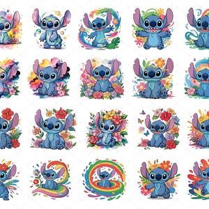 30+ bundel png-cartoon splash en aquarel digitaal ontwerp png-bestanden voor sublimatie