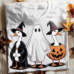 Boo Ghost Goose Png, Halloween Goose Png, Autumn Png, Skeleton Goose, Pumpkin Goose Png