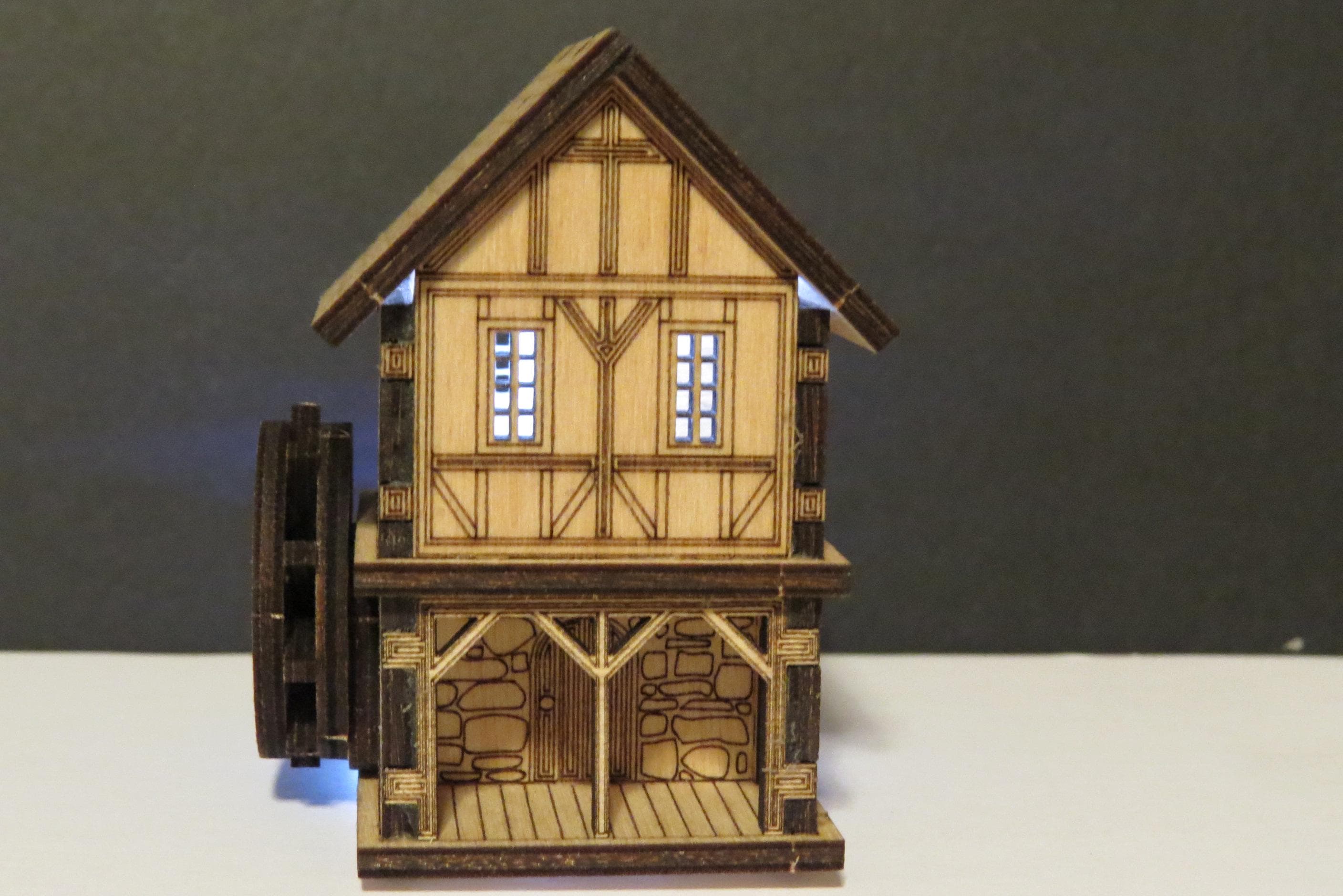 Watermill Model Kit Sr No 103 - Miniature Medieval Watermill Model House, Building Kit for ...