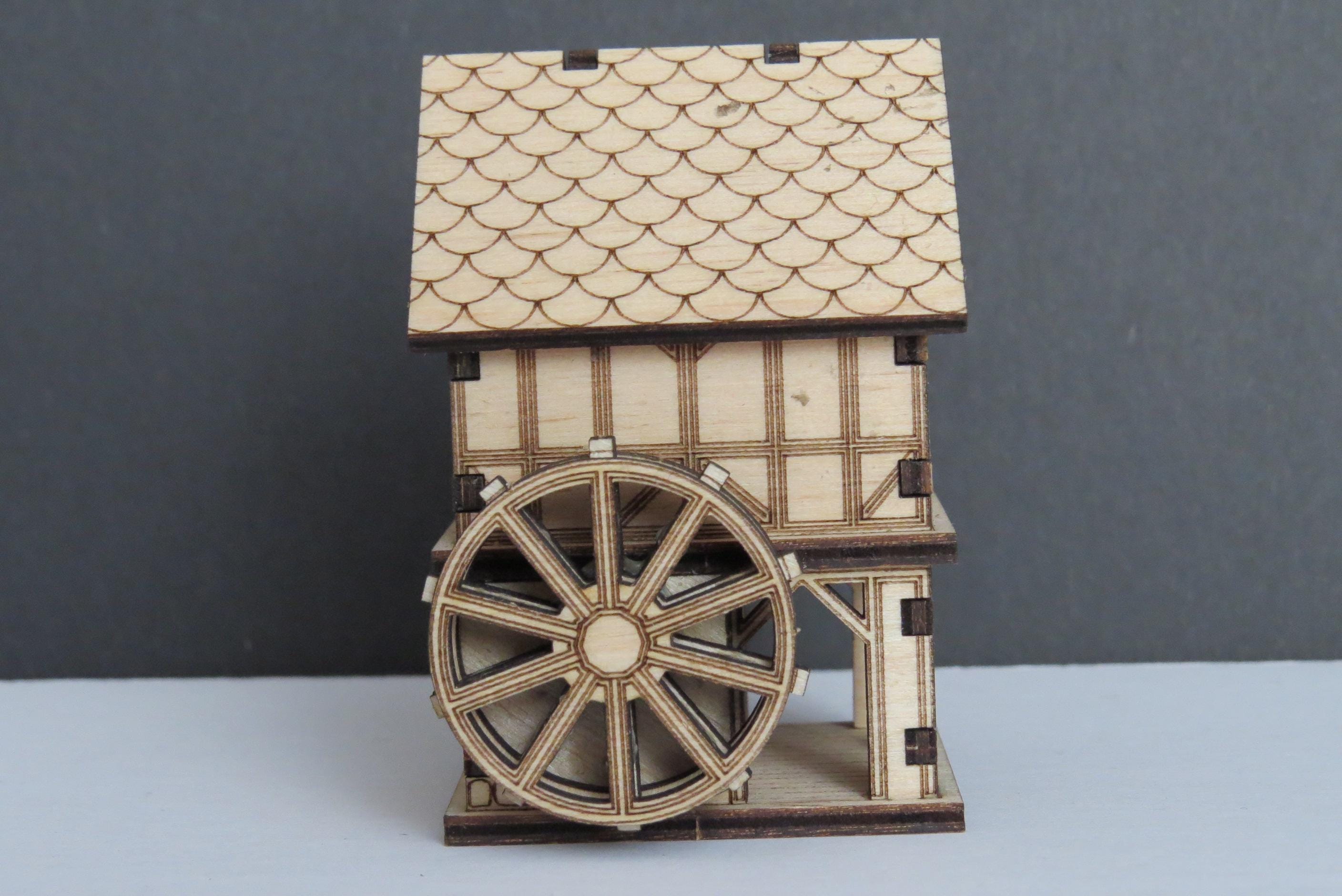 Watermill Model Kit Sr No 103 - Miniature Medieval Watermill Model House, Building Kit for ...