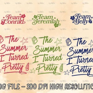 Cousins Beach Shirt TSITP Png, The Summer I Turned Pretty Png, We Will Always Have Summer Png, Team Conrad Belly Jeremiah Png Bundle