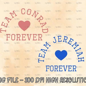 Team Conrad Jeremiah Forever Png, Cousins Beach Shirt TSITP Png, The Summer I Turned Pretty Png, We Will Always Have Summer Png