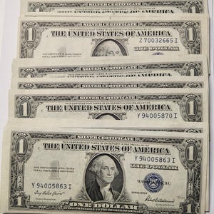 1 Dollar 1935 / 1957 Silver Certificate AU to UNC US treasury note