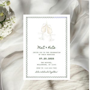 Convite de casamento, Conjunto de convites minimalistas para casamento, Convite minimalista, Modelo de convite simples e editável, Convite vintage