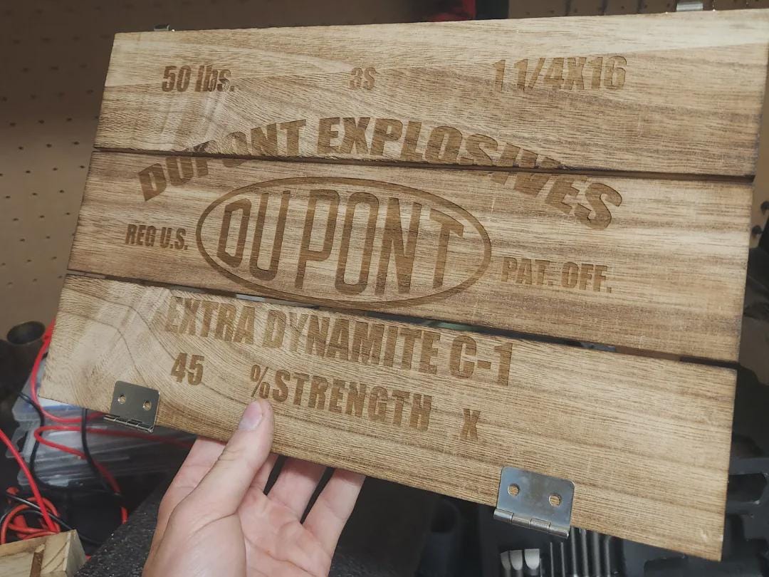ヴィンテージ DuPont 爆薬用 木箱 EXTRA DYNAMITE 蚤の市 ヴィンテージ DuPont 爆薬用 木箱 EXTRA DYNAMITE 蚤の市