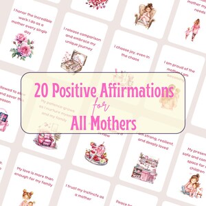 20 tarjetas de afirmación positiva para madres