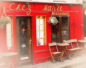 Paris Cafe Photography Print | Montmartre Wall Art