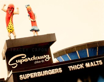 Superdawg Sign Photograph, Chicago Wall Art Print