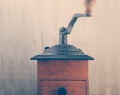 Photograph - Vintage Coffee Grinder - Cafe Kitchen Wall Art Print - Rustic home decor - brown, charcoal gray, earth tones, Art for Walls