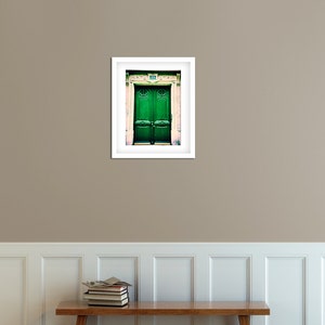 Paris Photograph / Photograph of Door in Paris / French Home Decor / emerald green / door art / rustic Parisian decor / beige / Paris print image 6