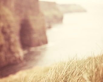 Ireland Photography, Cliffs of Moher, Ireland Art Print - Photograph of Cliffs, ethereal, neutral home decor, nature wall art - The Cliffs