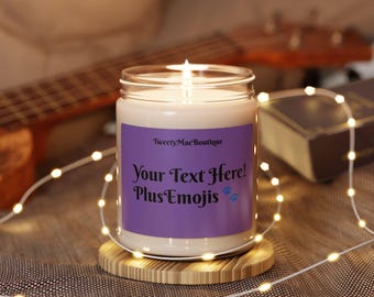 Personalized Scented Soy Candle: Eco-Friendly Gift, 9oz