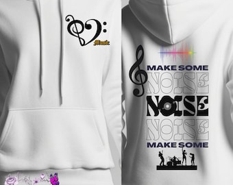Sweat coeur clé de sol : pull pour mélomane