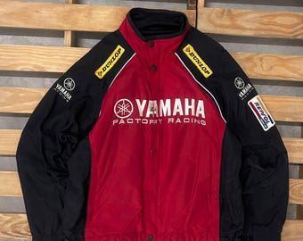 Vintage YAMAHA Team Yamaha Racing Sports Orange Jacket Size L Made
