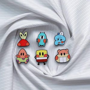 Spons Cartoon Friends Squad Cartoon Emaille Pin Lot 6x Leuke Grappige Pins Set